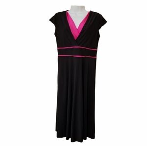 Uptown Girl Black and Pink Women's Dress In A Size small